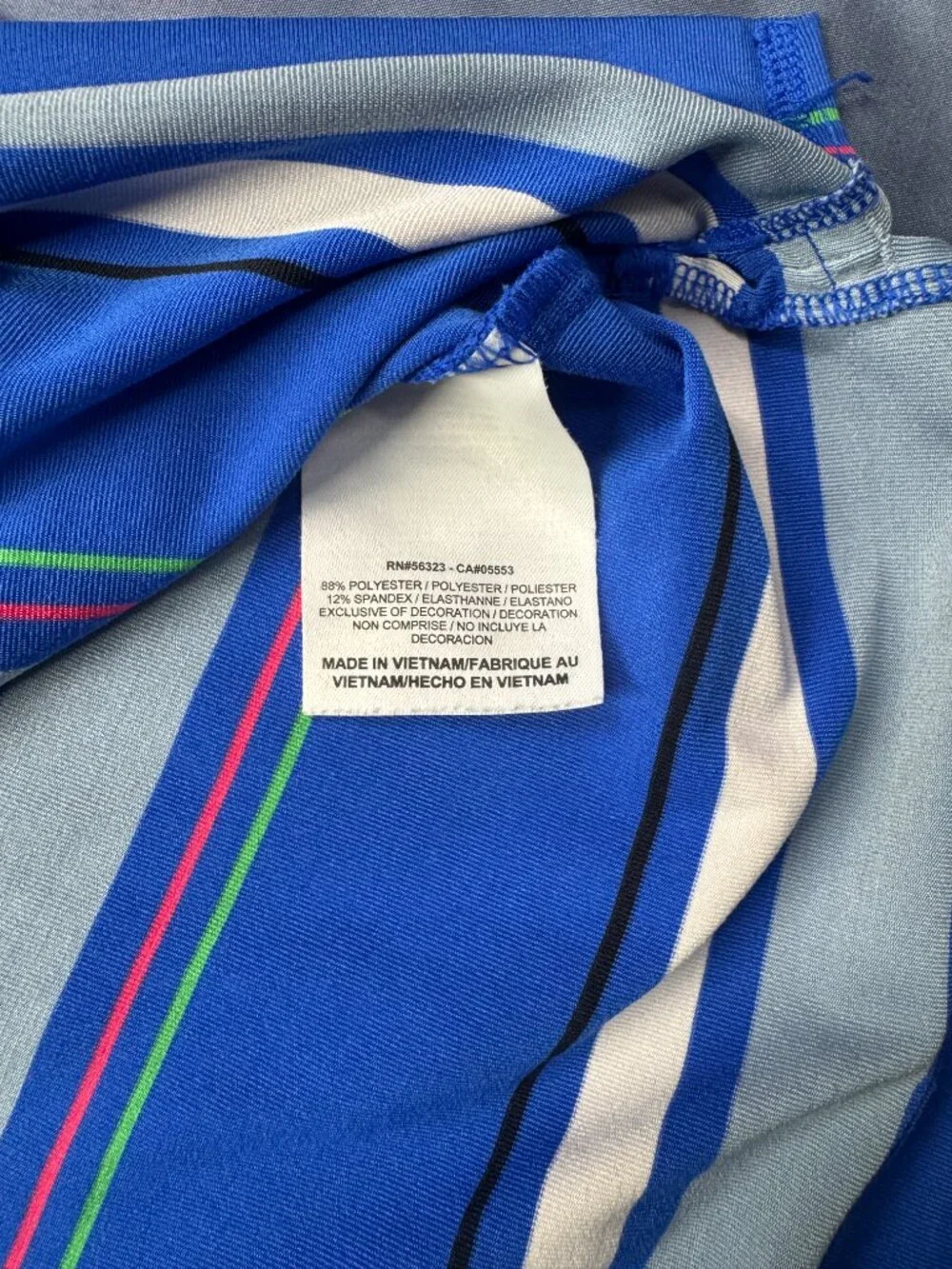Men's Blue White Striped Nike Golf Pullover Polo Shirt Size Large